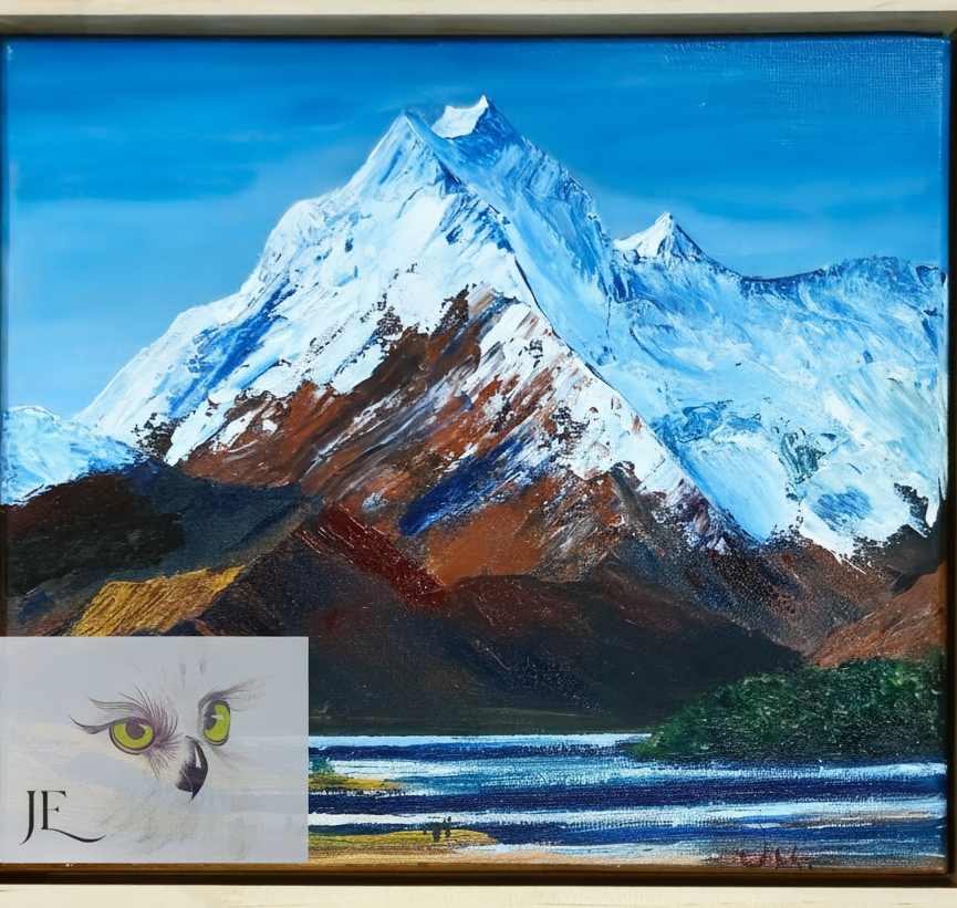 Mount Cook with solid owl logo
